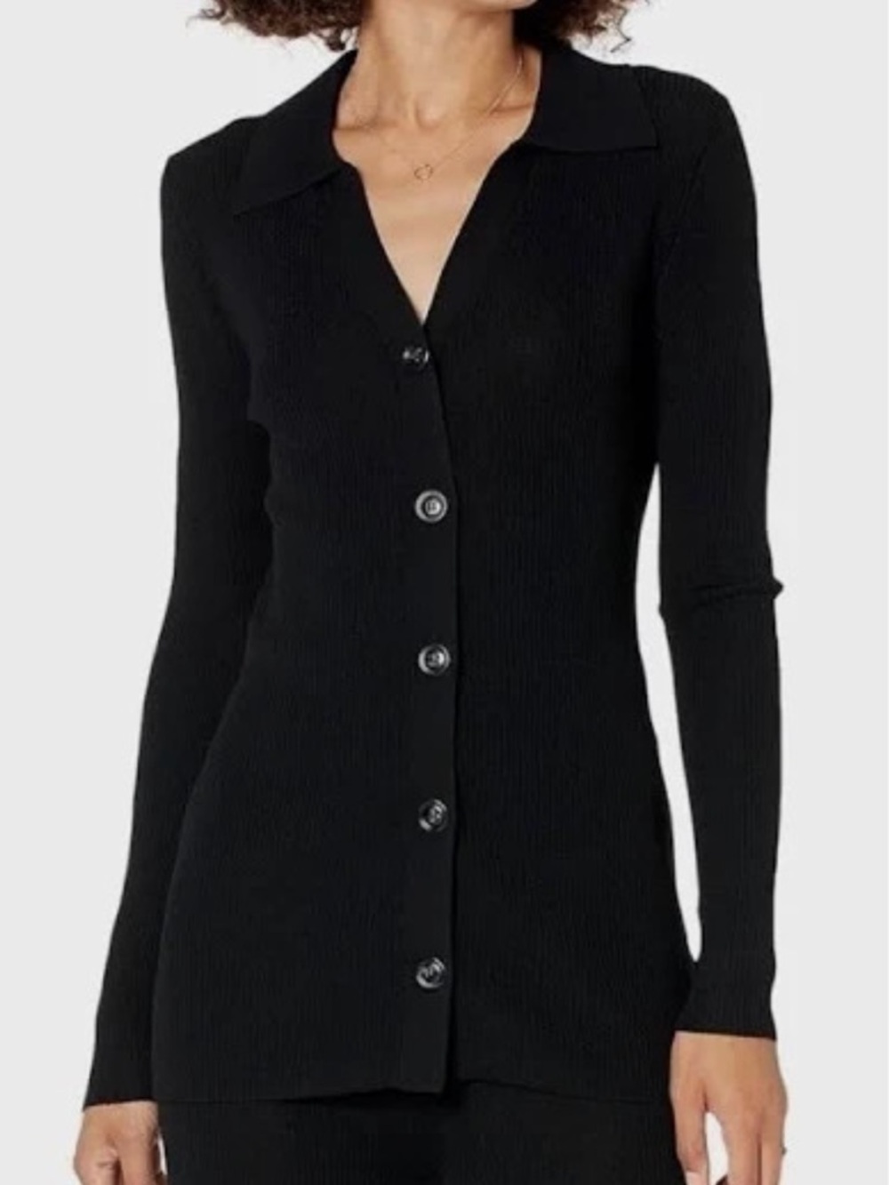 The Drop Constance Ribbed Cardigan Long Sleeve Sweater